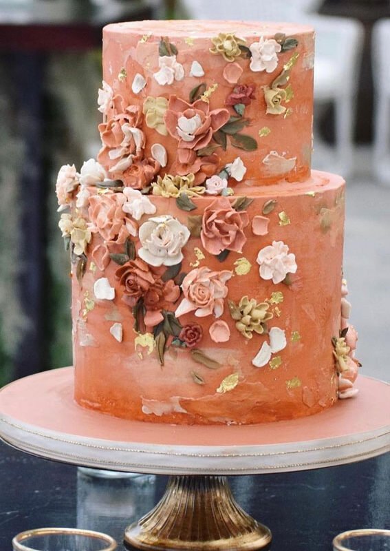 Purple Heart Glaze Cake