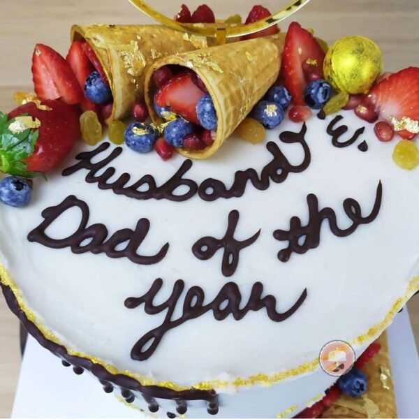 Golden Berry Cone Celebration Cake