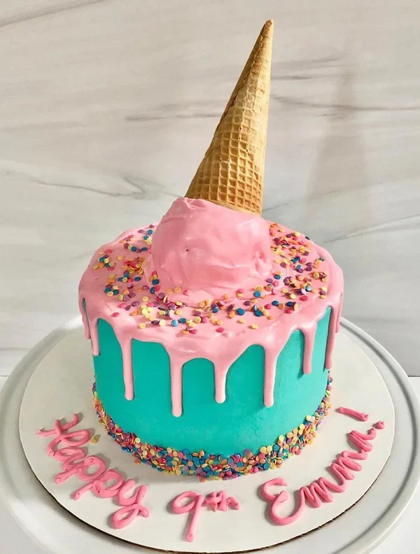 Ice Cream Drip Birthday Cake