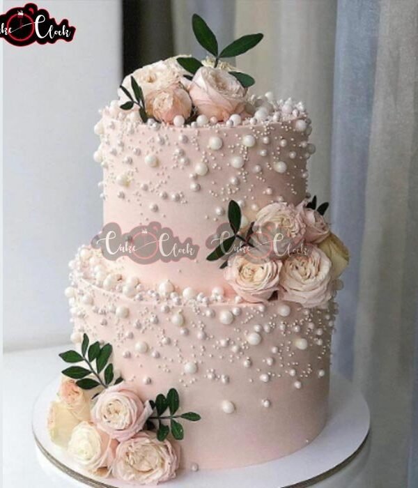 Pearl Blush Tier Cake
