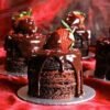 Mini Chocolate Heart Dessert Cakes