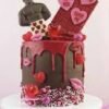 Valentine Drip Cake