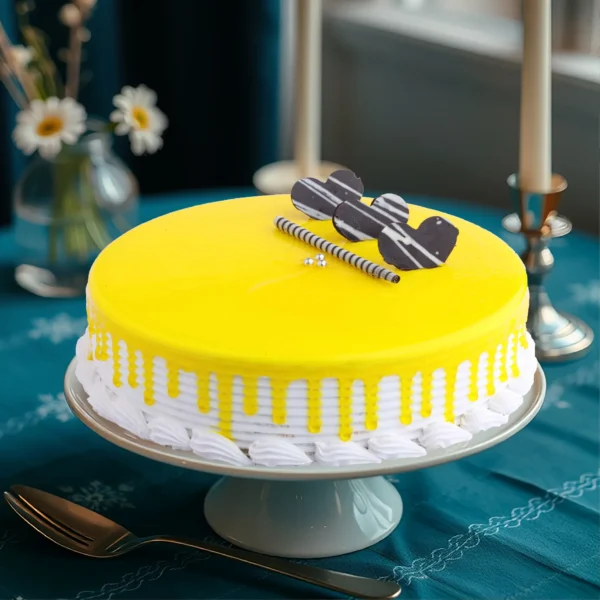 Yellow Drip Vanilla Cake