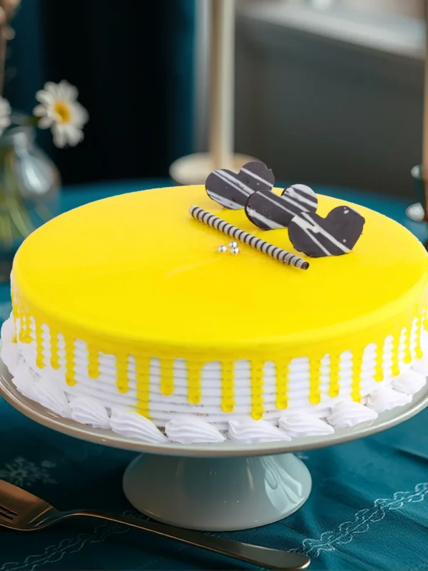 Yellow Drip Vanilla Cake
